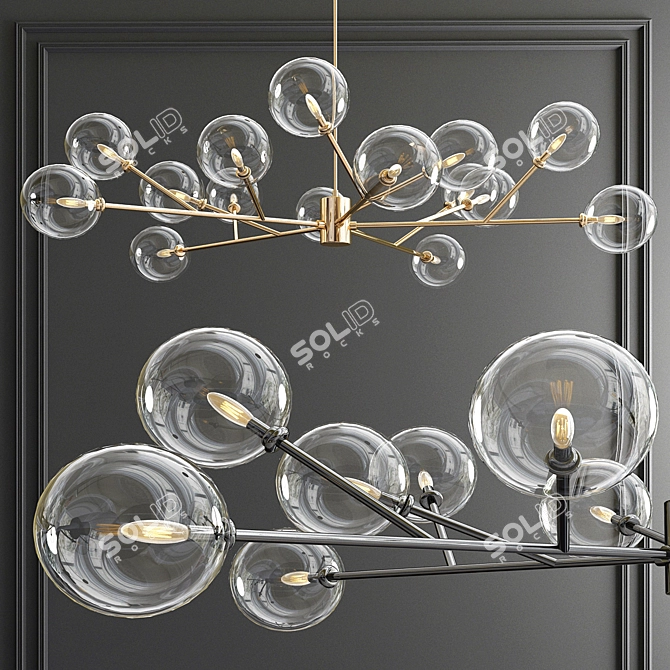 Orion CTC Chandelier - 3 Designs 3D model image 1