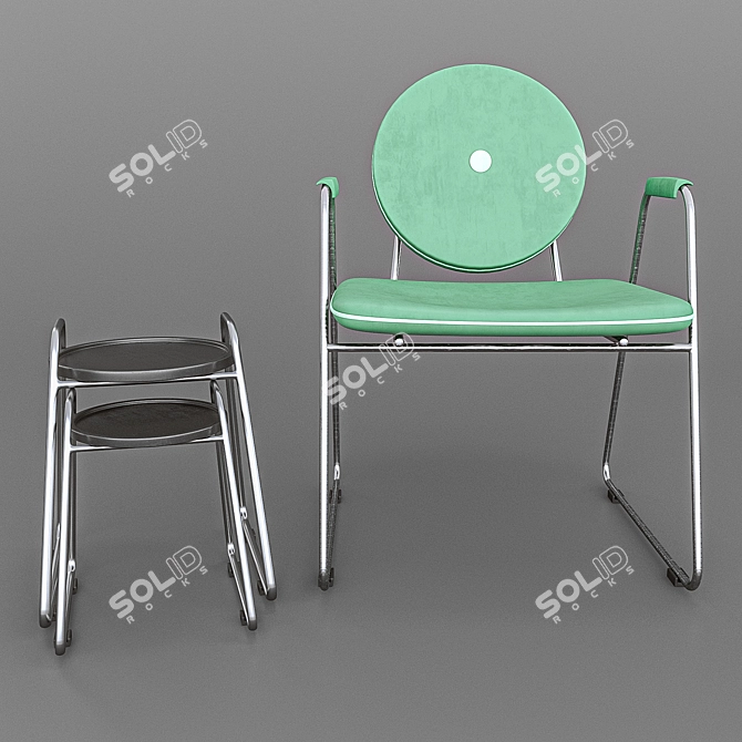 Modern 3D Chair for Vray & Corona 3D model image 2