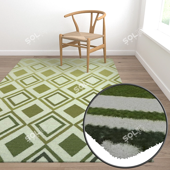 High-Quality Carpet Set 3D model image 5