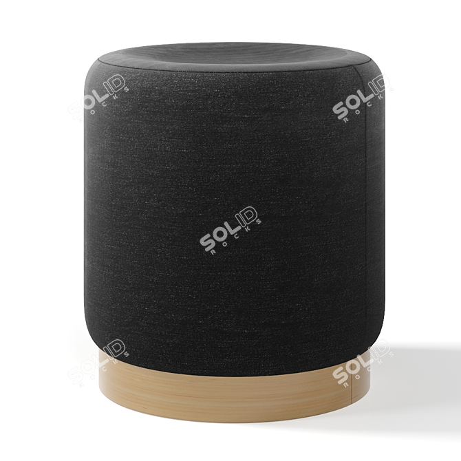 Velvet Wonder Poufs 3D model image 4