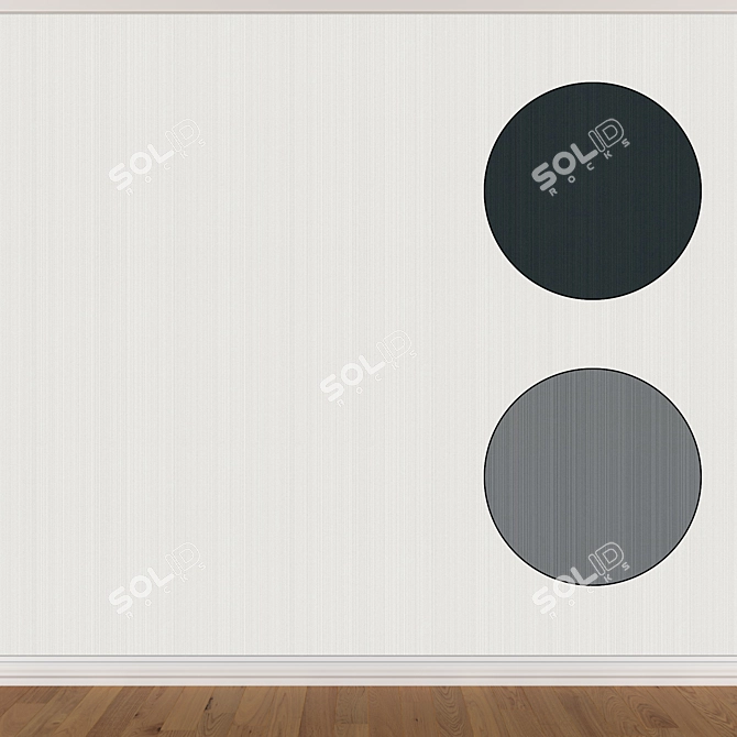 Seamless Wallpaper Set with 3 Textures 3D model image 1