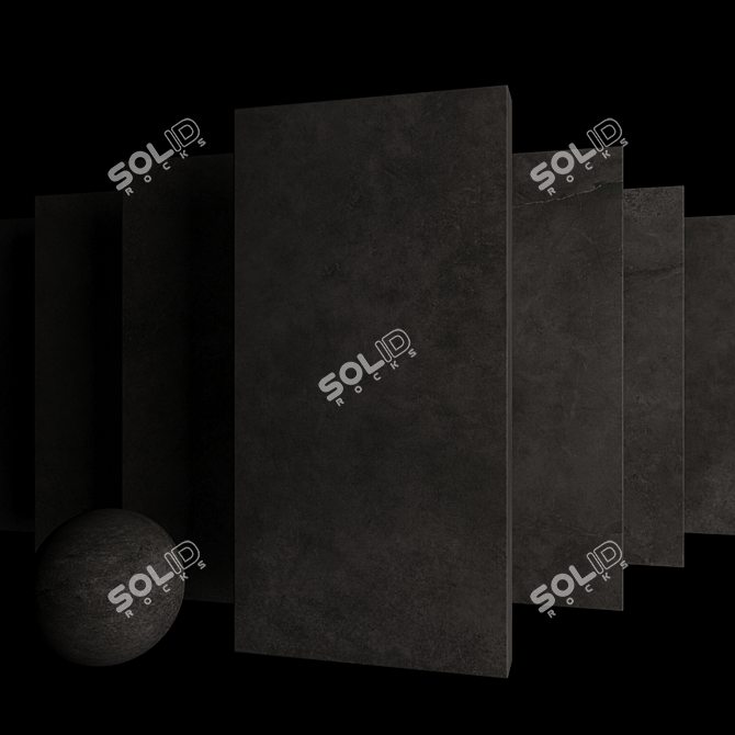 Concrete Suite Anthracite: Modern Multi-Texture Set 3D model image 3