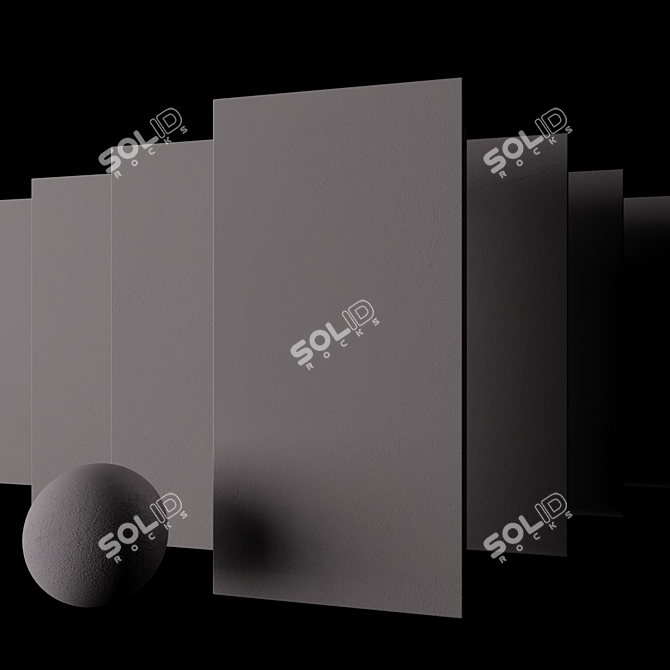 Suite Concrete Grey: High-Quality 3D Textured Set 3D model image 2