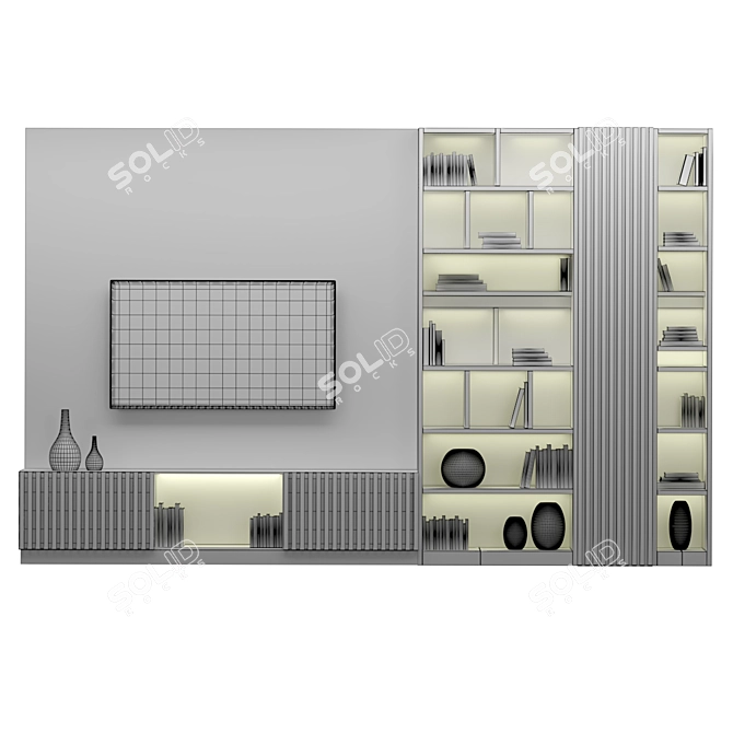  Sleek TV Wall Mount Stand 3D model image 3