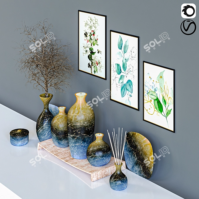 Elegant Decor Set for Stylish Interiors 3D model image 3