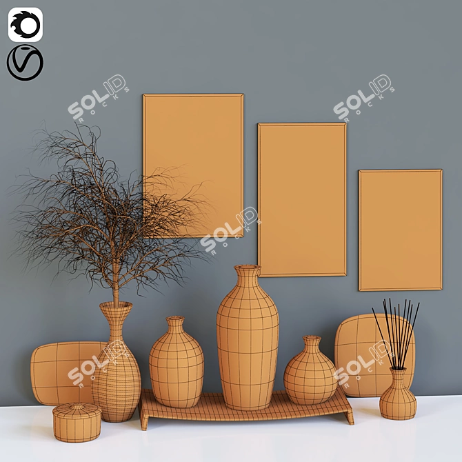 Elegant Decor Set for Stylish Interiors 3D model image 5