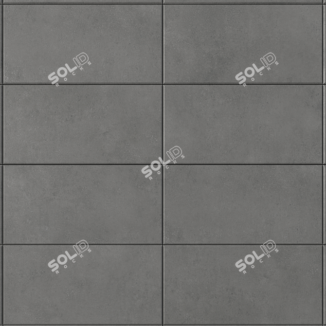 Core Anthracite Concrete Wall Tiles 3D model image 2