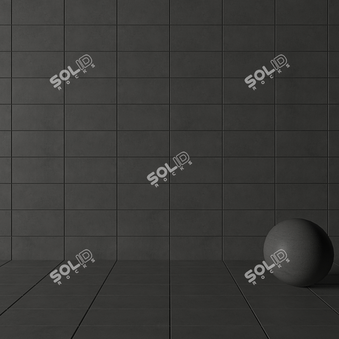 Core Anthracite Concrete Wall Tiles 3D model image 3