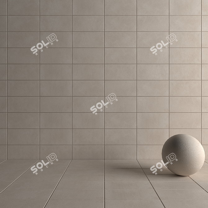 CORE BEIGE Concrete Wall Tiles 3D model image 4