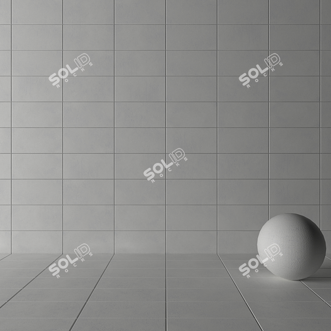 CORE White Concrete Wall Tiles: Multi-textured, High Definition, 3D Render 3D model image 3