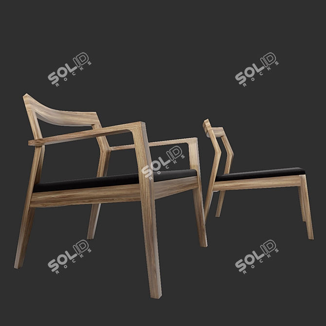 Modern Elegance: Walter Knoll Krusin Lounge Chair 3D model image 1