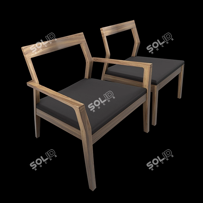 Modern Elegance: Walter Knoll Krusin Lounge Chair 3D model image 6