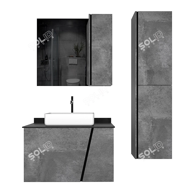 Edinburgh Bathroom Furniture Set 3D model image 1