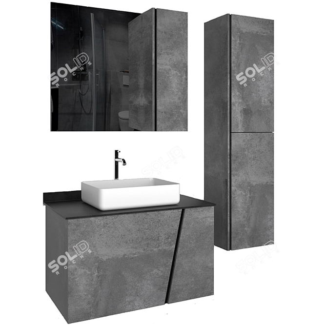 Edinburgh Bathroom Furniture Set 3D model image 2