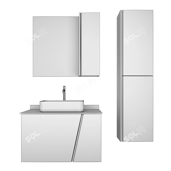 Edinburgh Bathroom Furniture Set 3D model image 3