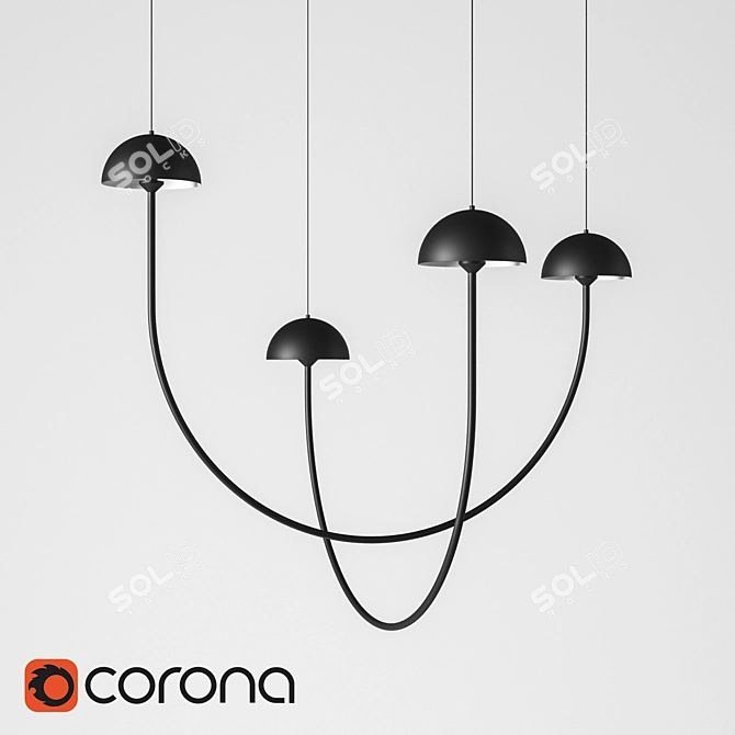 Luxcambra CHAMPIGNON Pendant Lamp 3D model image 1