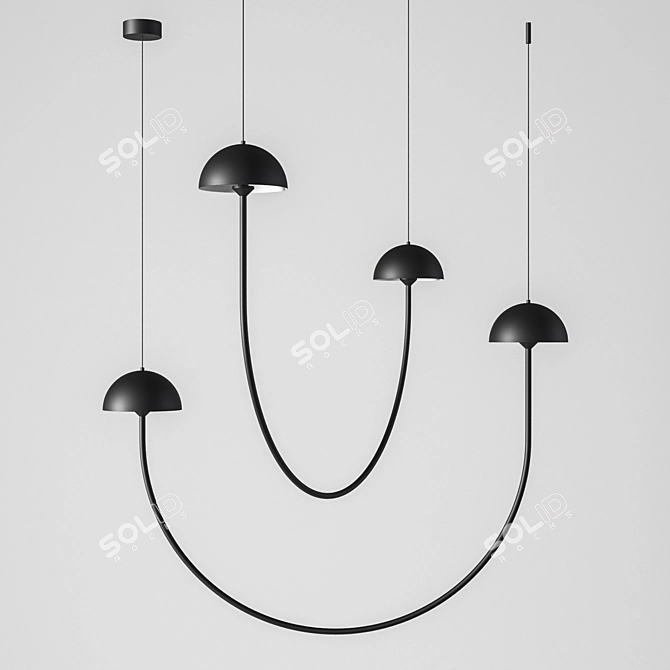 Luxcambra CHAMPIGNON Pendant Lamp 3D model image 2