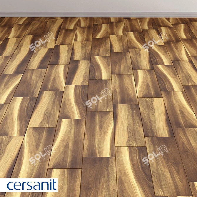 Pecanwood Brown Porcelain Tiles 3D model image 1