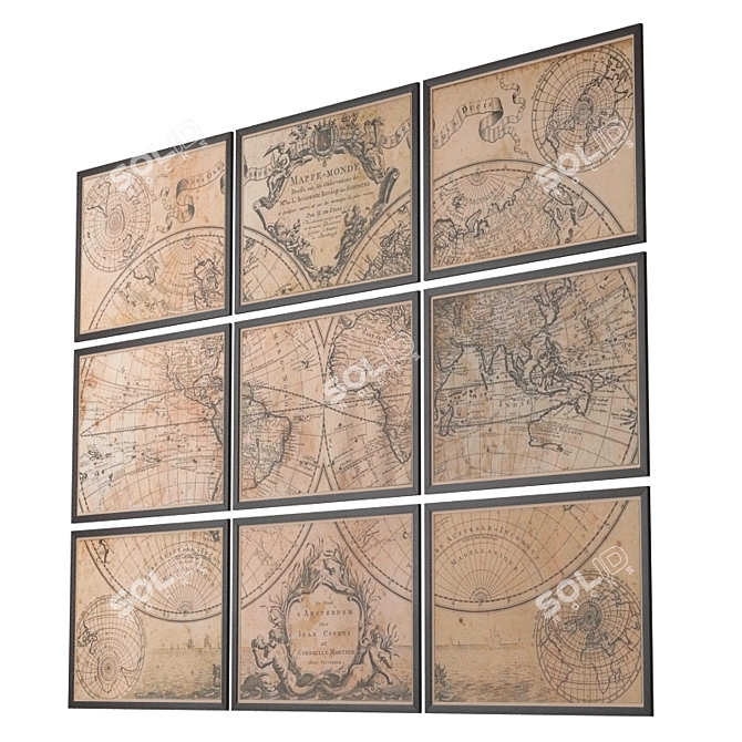 Restoration Hardware World Map 3D model image 2