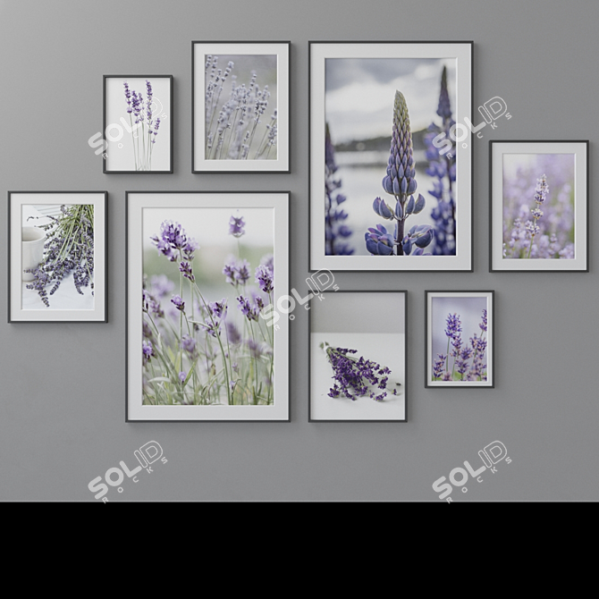 Elegant Photo Frames Set - 231 3D model image 1