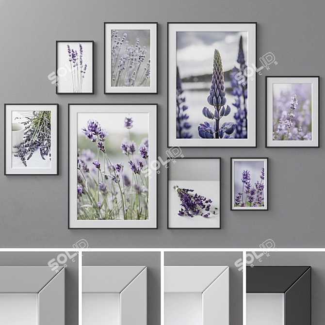 Elegant Photo Frames Set - 231 3D model image 2