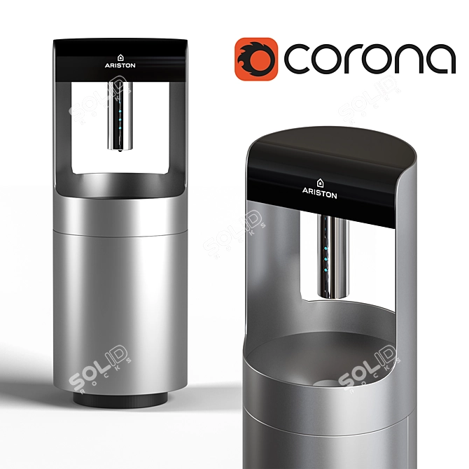 Ariston Dispenser Stand: Ergonomic and Innovative Solution for Indoor and Outdoor Spaces 3D model image 1