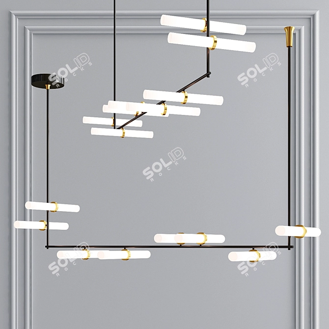 Art Deco Pendant Light Collection 3D model image 2