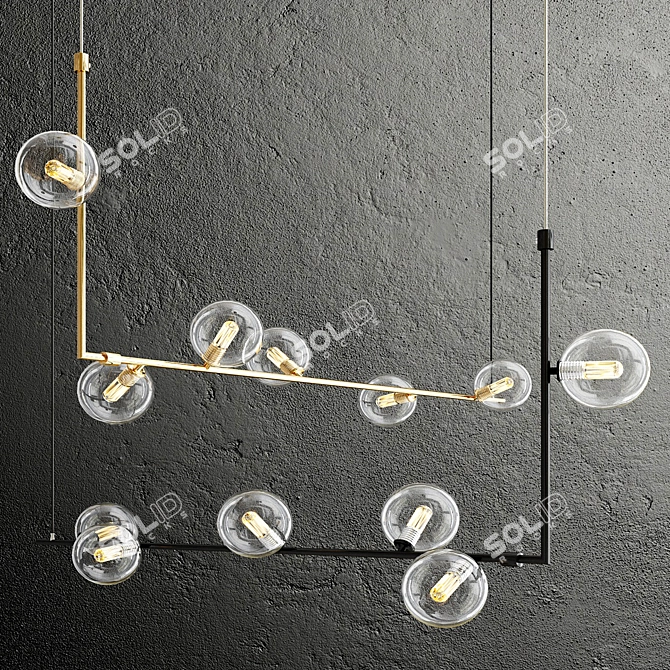 Art Deco Pendant Light Collection 3D model image 3