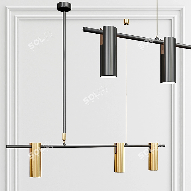 Art Deco Pendant Light Collection 3D model image 4