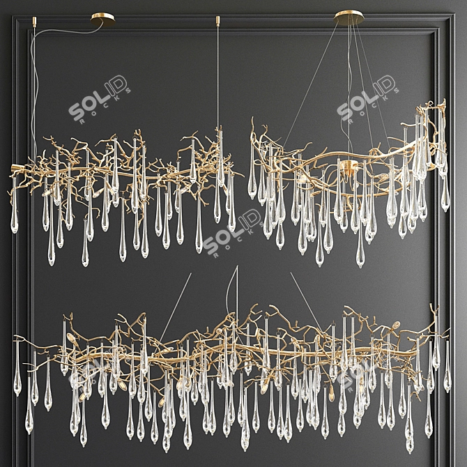 Serip Branching Collection: Organic Chandeliers 3D model image 1