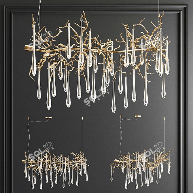 Serip Branching Collection: Organic Chandeliers 3D model image 4