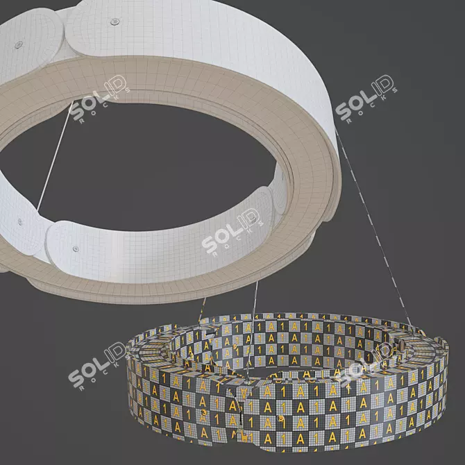 Wooden LED Chandelier, Lampatron RANGE 1 3D model image 5