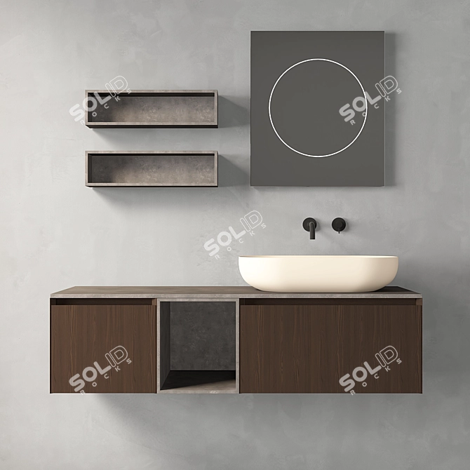 Modern Chic Bathroom Cabinet | No. 088 3D model image 1