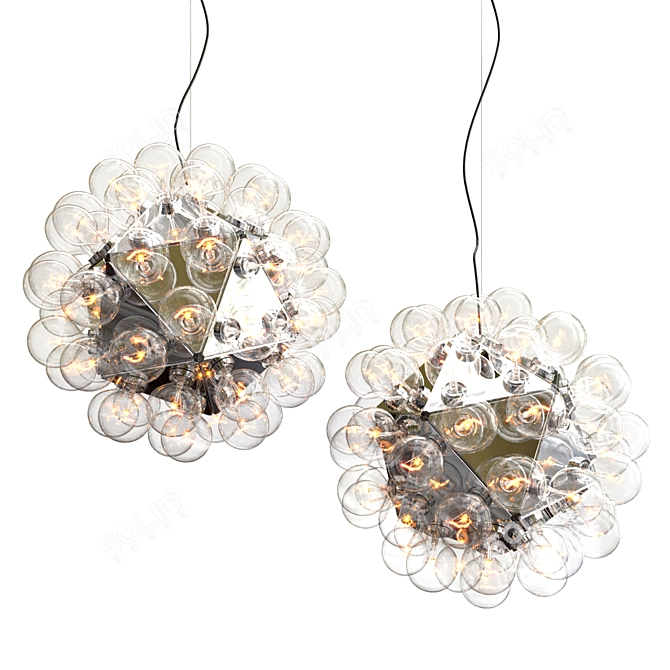 Taraxacum 88: Elegant Aluminum Suspension Lamp 3D model image 2