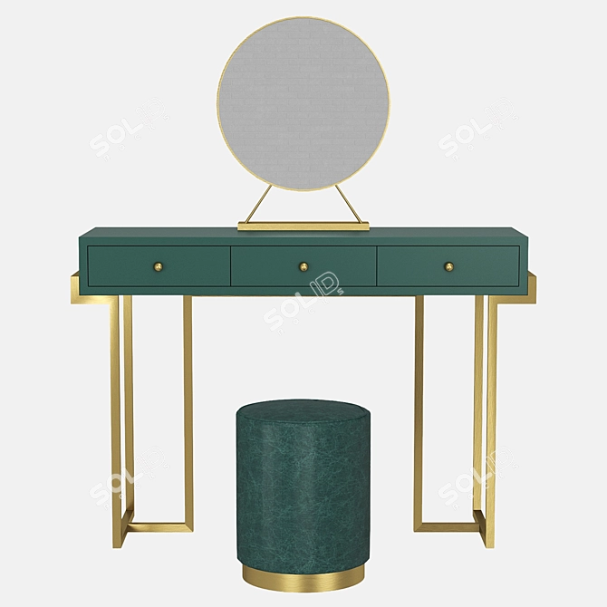 Modern Colored Dressing Table 3D model image 1