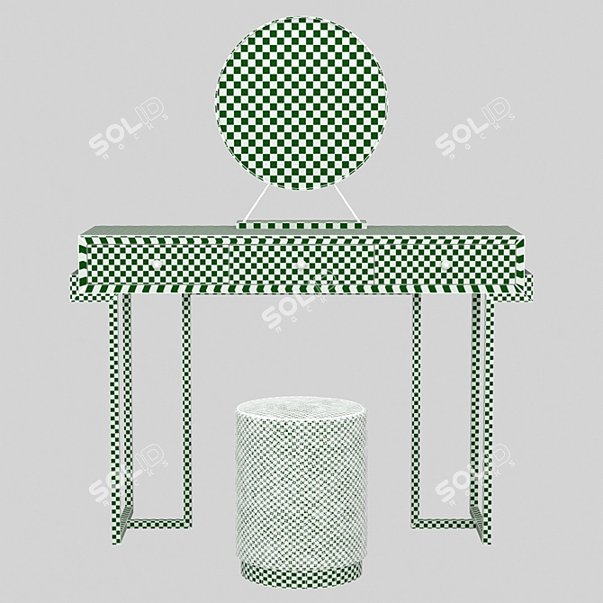 Modern Colored Dressing Table 3D model image 3