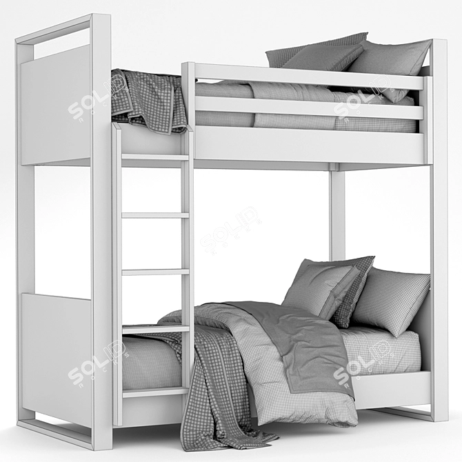 Modern Kids Wyler Bunk Bed 3D model image 5