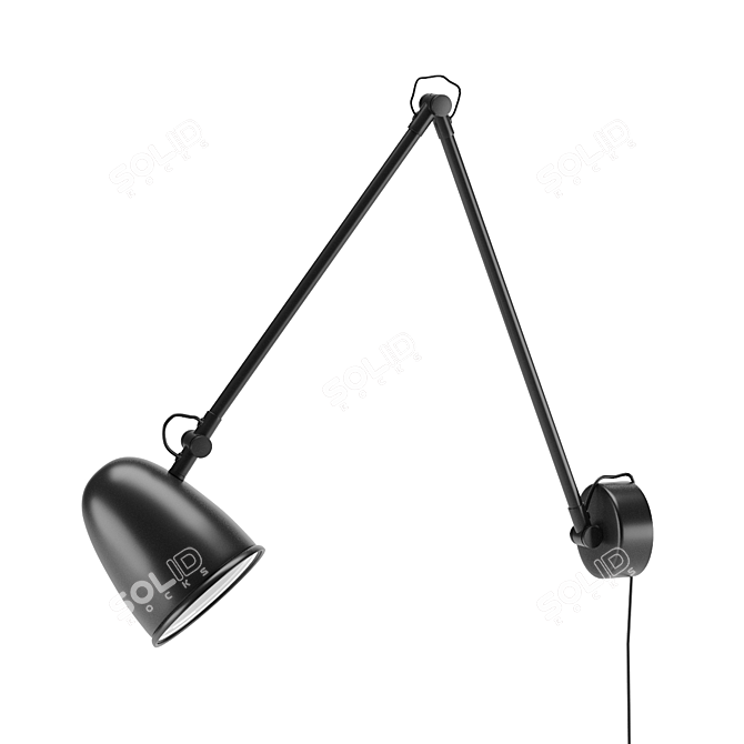 Modern Black Sconce: IKEA SKURUP 3D model image 1