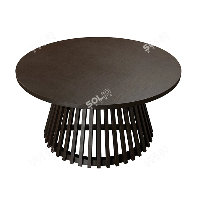 Sleek Black Coffee Table 3D model image 1