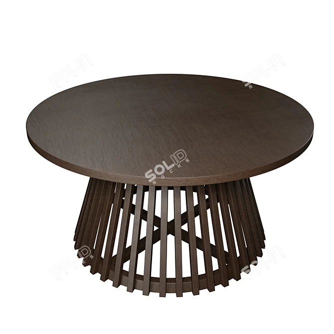 Sleek Black Coffee Table 3D model image 2