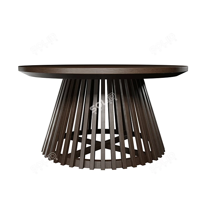 Sleek Black Coffee Table 3D model image 3