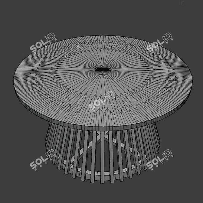 Sleek Black Coffee Table 3D model image 4