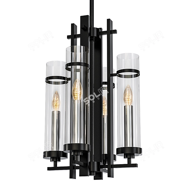 Elegant Ethan Chandelier: Illuminate in Style 3D model image 1