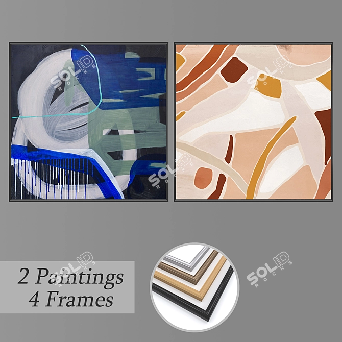 Versatile Set of Wall Paintings 3D model image 1