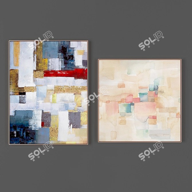 Modern Frame Collection - 2 Frames 3D model image 1