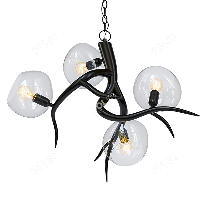 Elegant Ersa Crystal Chandelier 3D model image 1