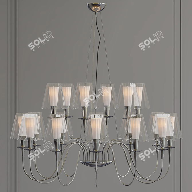 Metal Lux Opera Pendant Light 3D model image 1