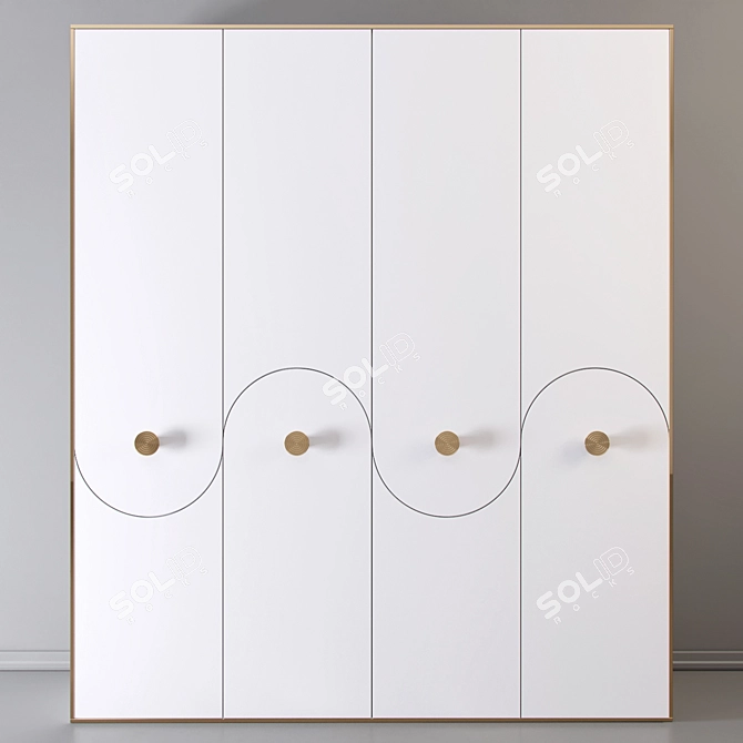 Modern 54 Cabinet: Organize in Style 3D model image 1