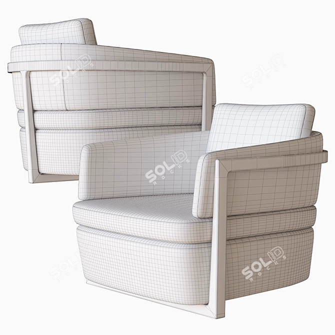 Elegant Arena Poltrona - Sleek 3D Armchair 3D model image 4