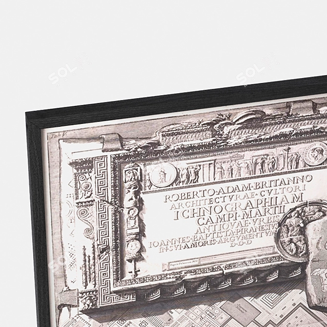 Piranesi's 1761 Rome Plan: Exquisite Restoration Design 3D model image 3